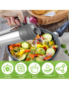 Dispensador de Aceite TMHCRDS 500ml Acero Inoxidable Grado Alimenticio 2