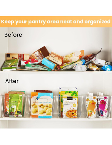 Contenedores Organizadores YIHONG 6 Piezas Transparentes 28x19cm