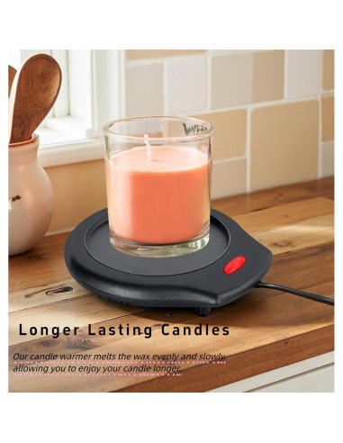 Calentador de Velas ASAWASA 17W Negro para Tarros Grandes