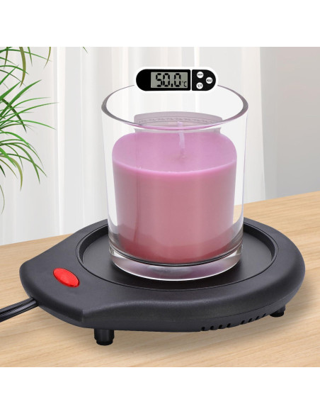 Calentador de Velas ASAWASA 17W Negro para Tarros Grandes