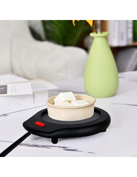 Calentador de Velas ASAWASA 17W Negro para Tarros Grandes