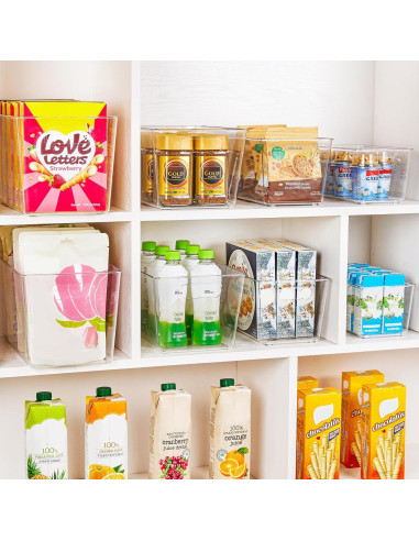 Contenedores Organizadores YIHONG 6 Piezas Transparentes 28x19cm