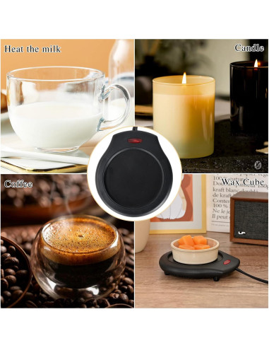 Calentador de Velas ASAWASA 17W Negro para Tarros Grandes