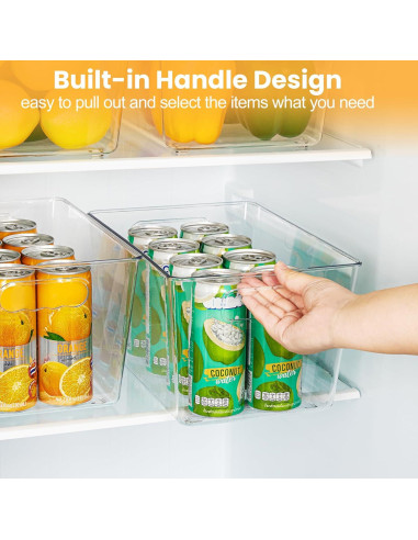 Contenedores Organizadores YIHONG 6 Piezas Transparentes 28x19cm