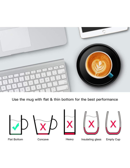 Calentador de café inteligente BESTINNKITS 19W Negro