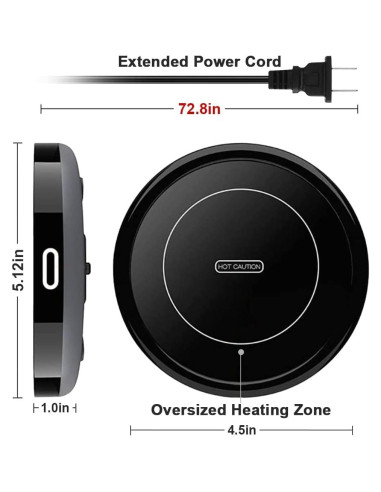 Calentador de café inteligente BESTINNKITS 19W Negro