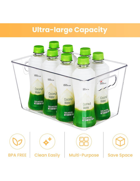 Contenedores Organizadores YIHONG 6 Piezas Transparentes 28x19cm