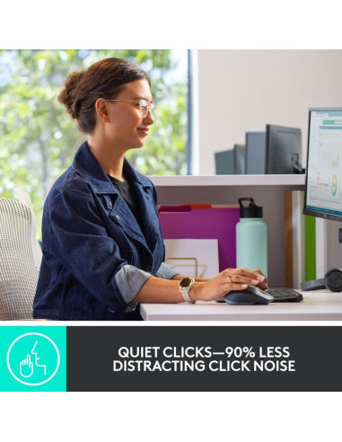 Combo Teclado y Ratón Inalámbricos Logitech MX Keys Grafito