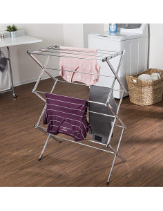 Soporte de Secado Plegable Honey-Can-Do DRY-01234 Cromo 7.32m 2