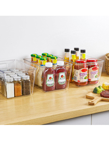 Contenedores Organizadores YIHONG 6 Piezas Transparentes 28x19cm