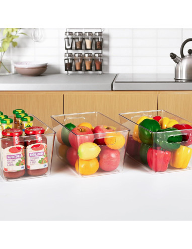 Contenedores Organizadores YIHONG 6 Piezas Transparentes 28x19cm