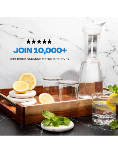 Jarra de Filtro de Agua Puro 1.3L - Elimina Plomo y Cloro