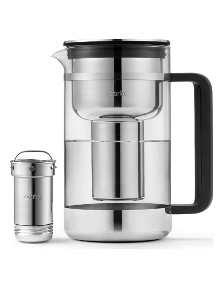 Purificador de Jarra de Agua aarke de Vidrio 1.66L Libre BPA