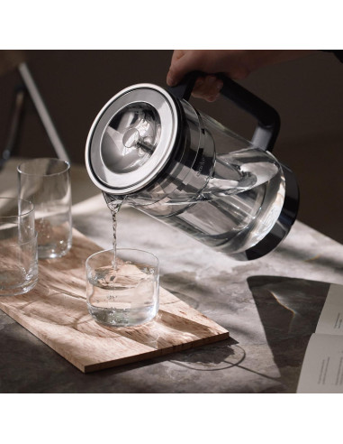 Purificador de Jarra de Agua aarke de Vidrio 1.66L Libre BPA