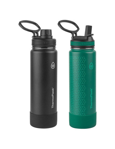 Botellas de Agua Aisladas ThermoFlask 710 ml 2-Pack Acero Inoxidable