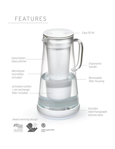 Jarra filtradora de agua LifeStraw Home 7 tazas vidrio