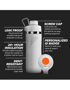 Botella de Agua Reutilizable Gatorade Overtime 650ml Acero Gris 2