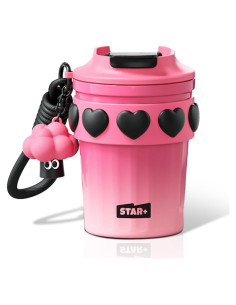 Taza de viaje SDGA+ 355 ml acero inoxidable rosa térmica