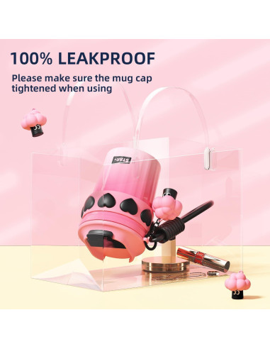 Taza de viaje SDGA+ 355 ml acero inoxidable rosa térmica