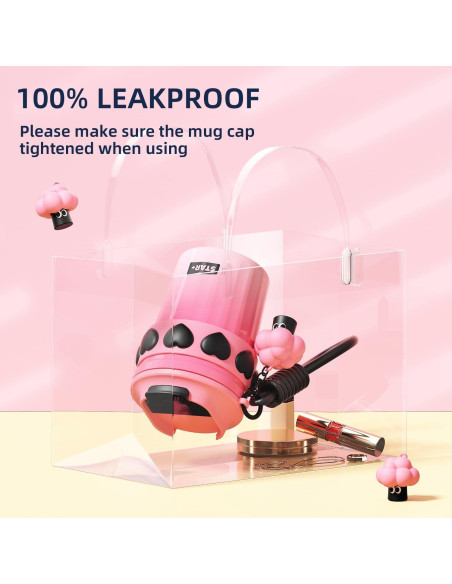 Taza de viaje SDGA+ 355 ml acero inoxidable rosa térmica