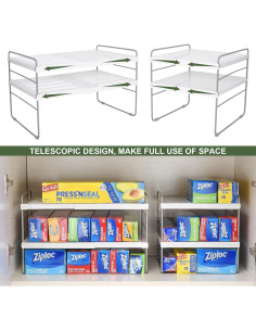 Organizador de Envoltura de Cocina Aionvidas 2 Paquetes Ajustable 2