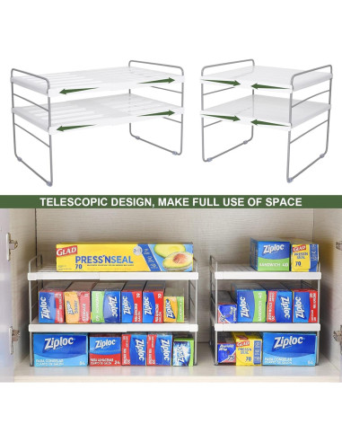 Organizador de Envoltura de Cocina Aionvidas 2 Paquetes Ajustable