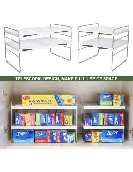 Organizador de Envoltura de Cocina Aionvidas 2 Paquetes Ajustable Organizador de Envoltura de Cocina Aionvidas 2 Paquetes Ajustable