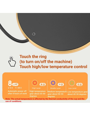 Calentador de Tazas USB LiebeWH 55C Apagado Automático Vidrio