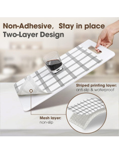 Forro Antideslizante ALIUNI 44.5x299.7cm Rayas Blancas 2