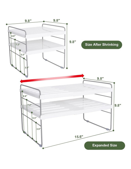 Organizador de Envoltura de Cocina Aionvidas 2 Paquetes Ajustable Organizador de Envoltura de Cocina Aionvidas 2 Paquetes Ajustable