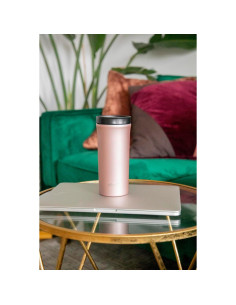 Taza de Viaje Ello Arabica 414ml Acero Inoxidable Rosa Dorado 2