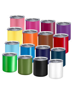 Juego de 16 Tazas de Café Aisladas YOUKE OLA 12oz Multicolor