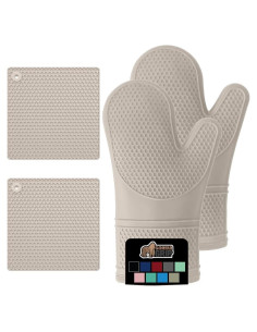 Juego de Manoplas y Trivets Gorilla Grip 4 Piezas Almendra