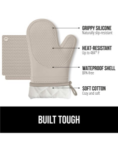 Juego de Manoplas y Trivets Gorilla Grip 4 Piezas Almendra 2