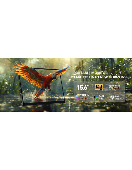 Monitor Táctil Portátil WCKUN 15.6" 4K UHD USB-C HDMI