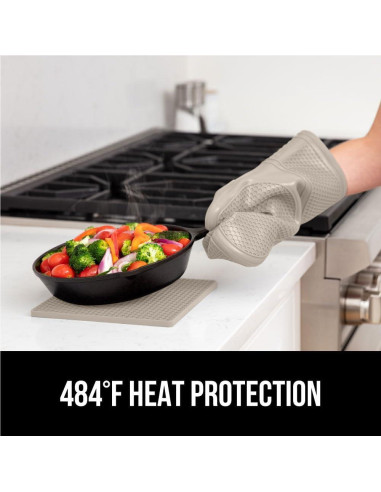 Juego de Manoplas y Trivets Gorilla Grip 4 Piezas Almendra