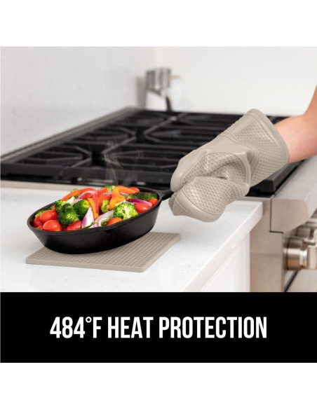 Juego de Manoplas y Trivets Gorilla Grip 4 Piezas Almendra