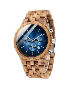 Reloj de Madera WASTIME Unisex Cronógrafo Estiloso 2