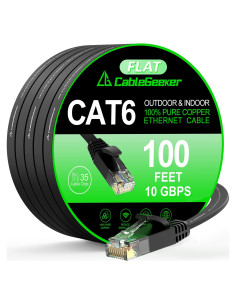 Cable Ethernet Cat 6 30.48 m CableGeeker Alta Velocidad 10Gbps