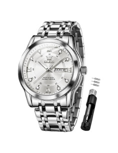Reloj OLEVS Hombre Analógico Acero Inoxidable Impermeable