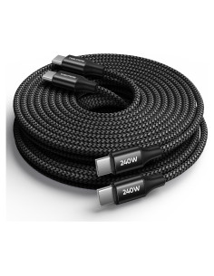 Cable USB C a USB C 240W TOSUPERS 3m 2-Pack Carga Rápida