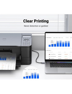 Cable USB B a USB C UGREEN 0.91 m para Impresora y MIDI 2