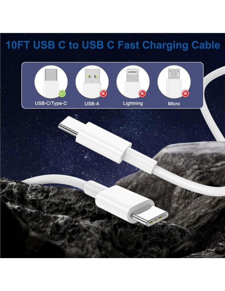 Cargador Rápido USB C 20W para iPad Pro/Air/Mini - 2 Piezas Cargador Rápido USB C 20W para iPad Pro/Air/Mini - 2 Piezas