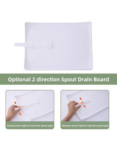 Escurridor de Platos AppleTofu Blanco con Bandeja de Drenaje