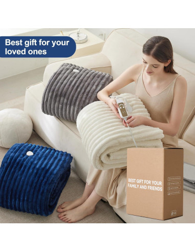 Manta Calefactora XINIUSLEEP 127x152cm 5 Niveles Beige