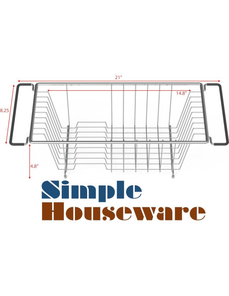 Escurridor de Platos Acero Inoxidable Simple Houseware 53 cm