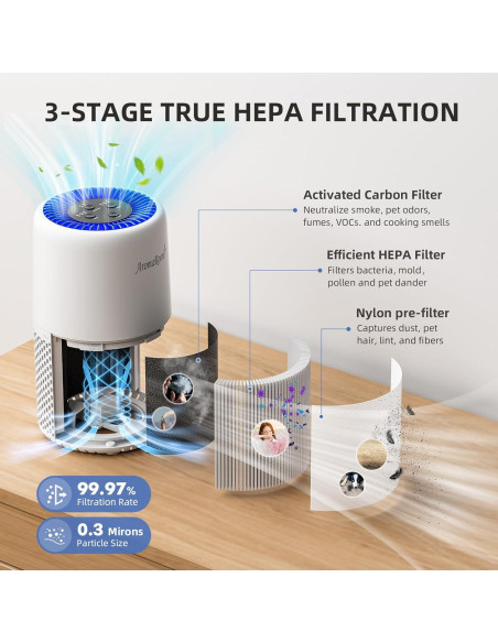 Purificador de Aire AromaRoom AP103-A HEPA H13 para Casa