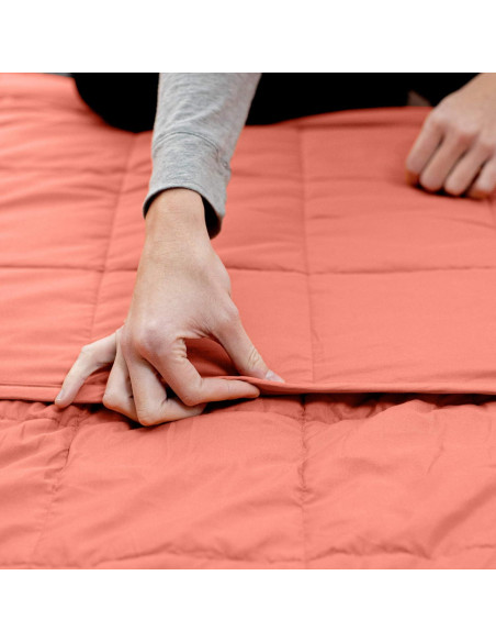 Manta Pesada de Algodón Superior 104x152 cm Rosa Oriental