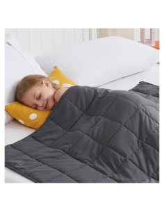 Manta con peso CuteKing 3.2kg 101.6x152.4cm Gris Microfibra