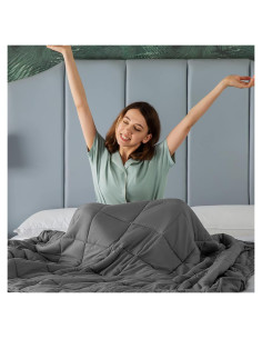 Manta con peso CYMULA 6.8kg 152x203cm Queen Gris Oscuro